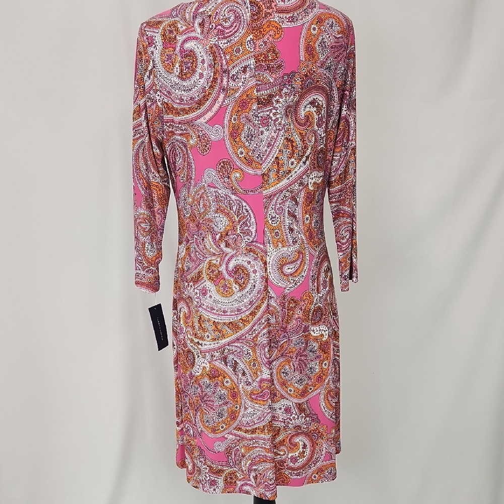 NWT Tommy Hilfiger Paisley Print Pink Dress, size 10 - Picture 6 of 10